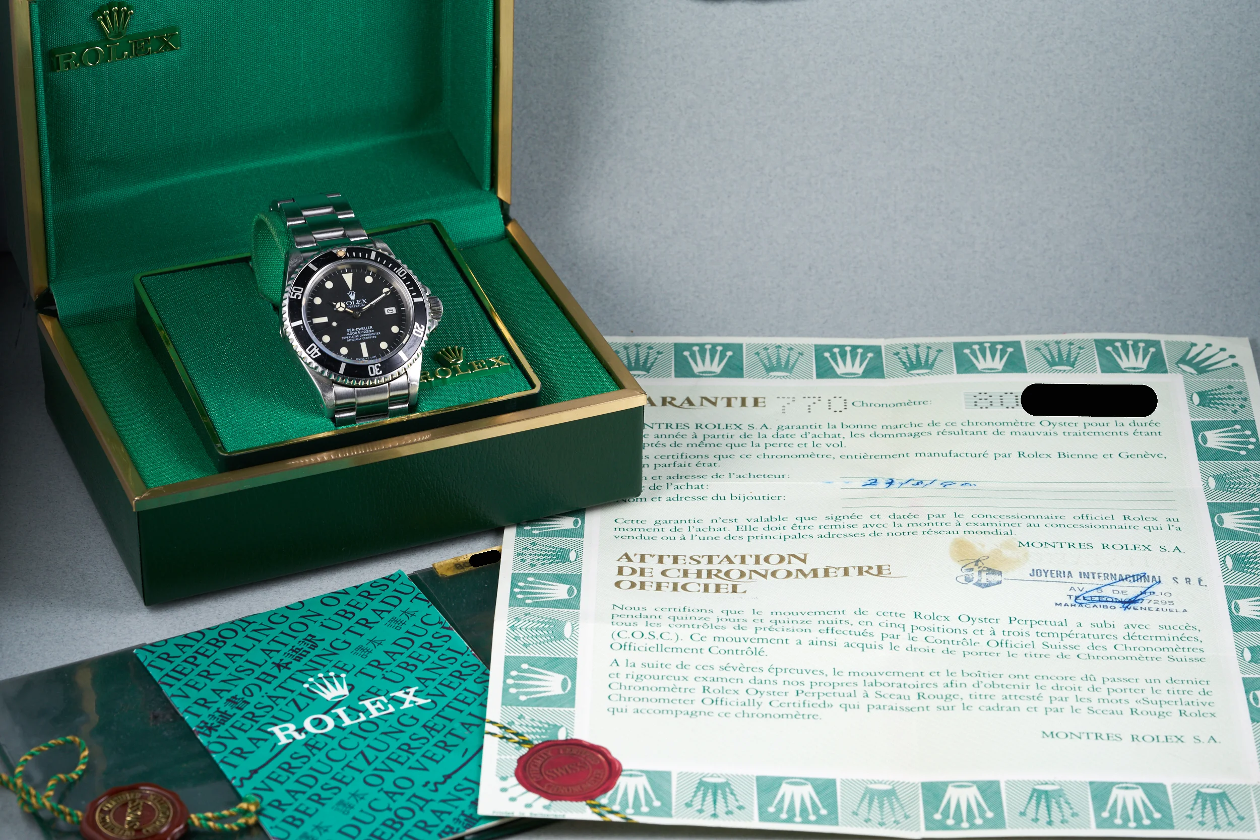 1983 Rolex Sea Dweller Ref: 16660 Matte Dial with Box and Papers